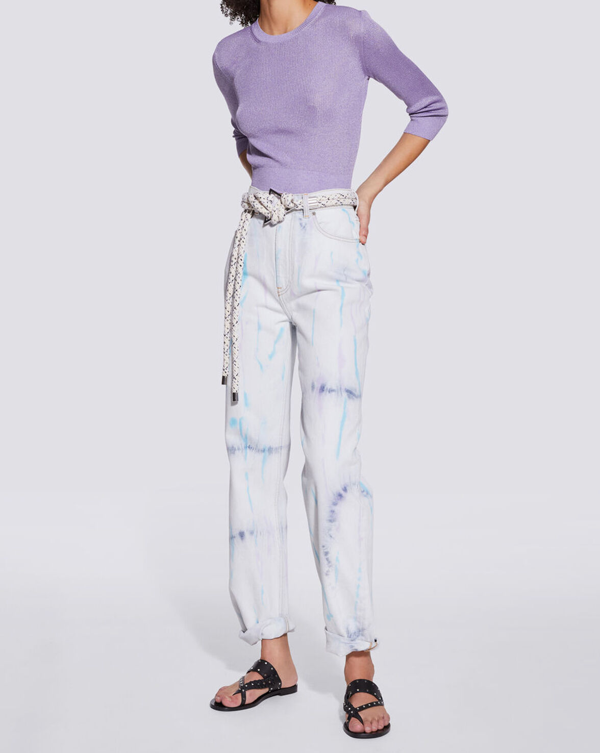 DAHOI TIE DYE STRAIGHT LEG JEANS image number null